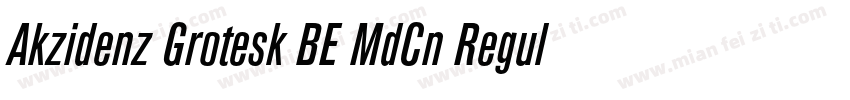Akzidenz Grotesk BE MdCn Regular字体转换